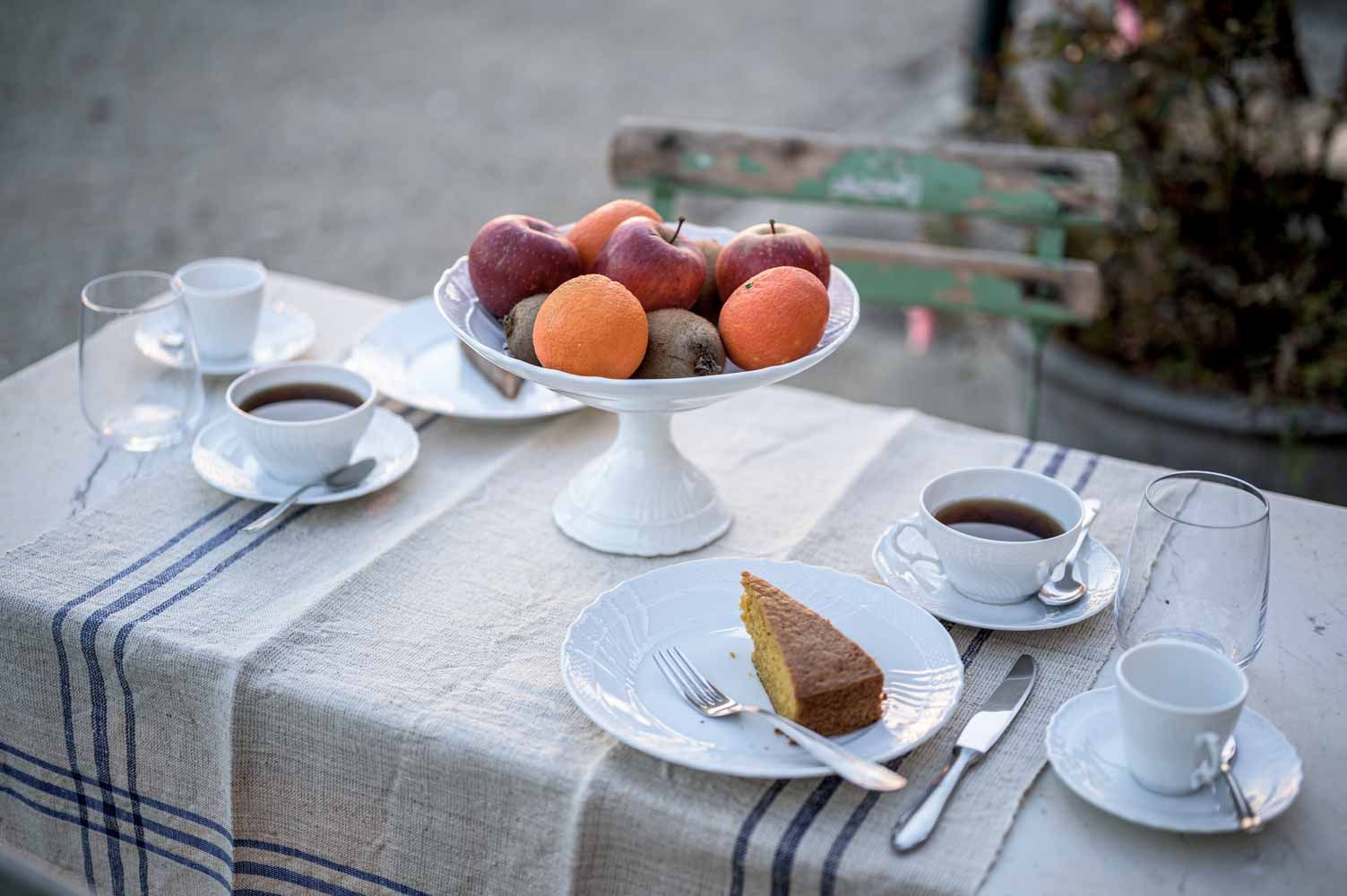 the breakfast table